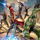 Illustration for article titled What if the male Avengers posed like Scarlett Johanssons Black Widow?